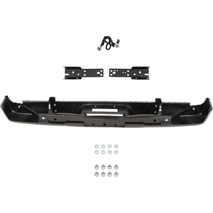 Black Steel Rear Step Bumper for Nissan Titan 2004-2015, NI1103117