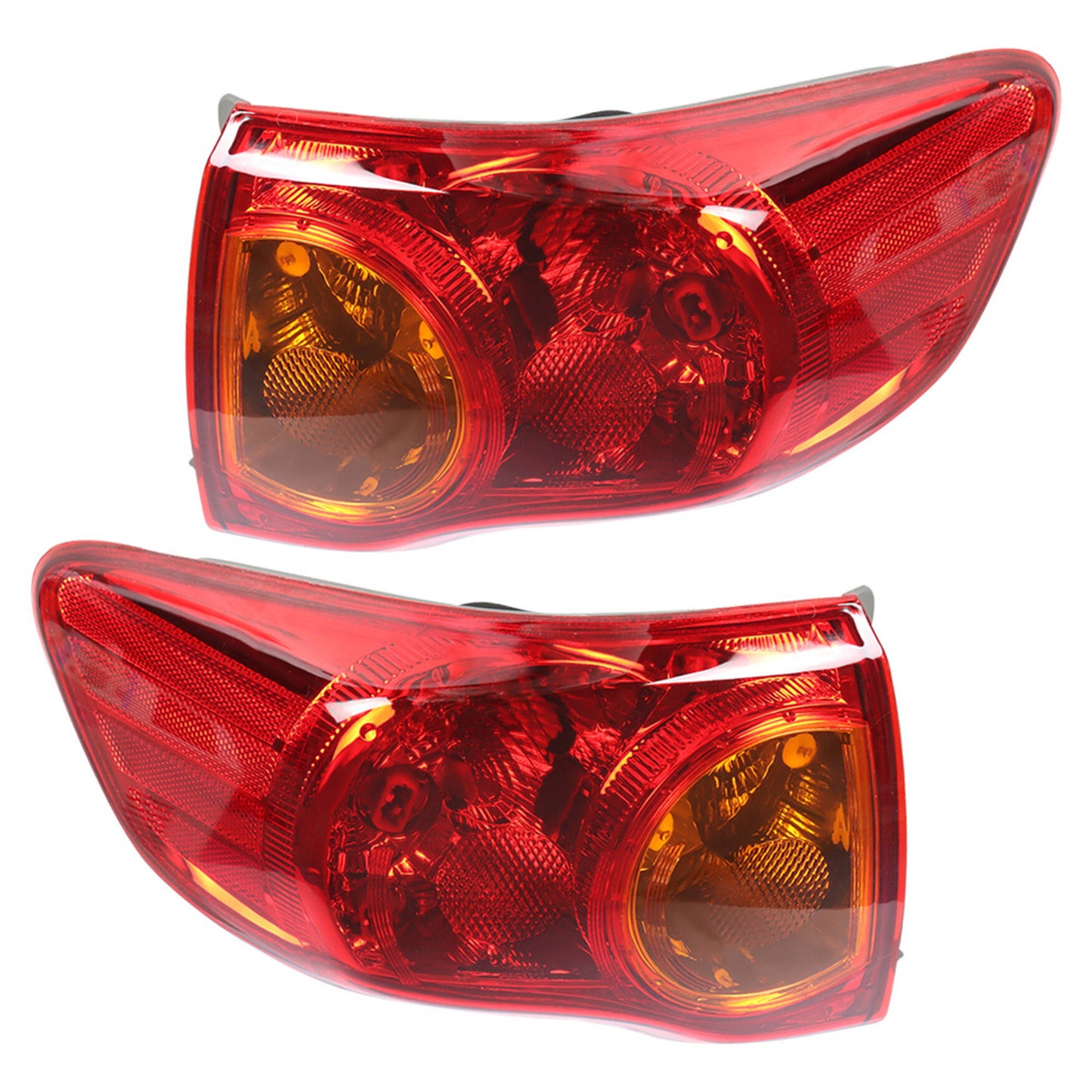 munirater For 2009-2010 Toyota Corolla Outer Tail Light Red Halogen Left + Right Side