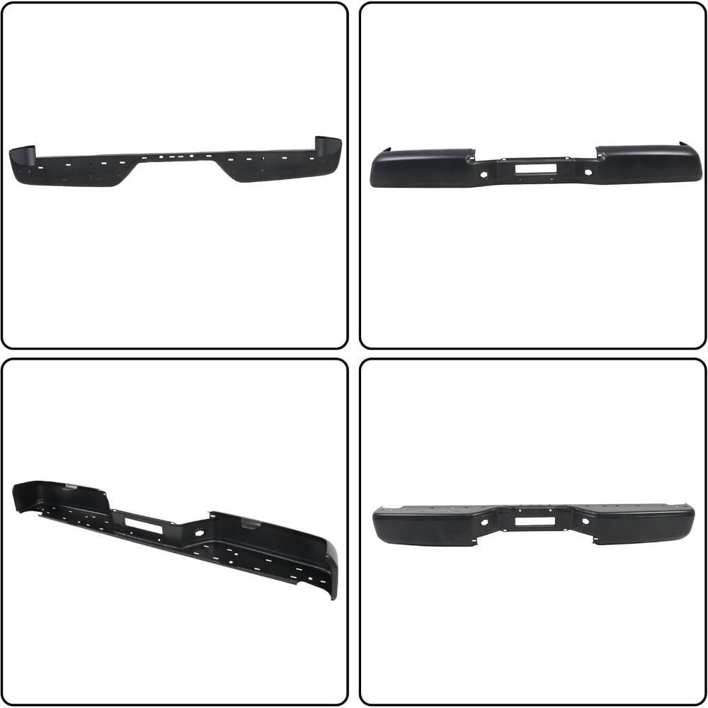 Black Steel Rear Bumper Face Bar for Nissan Titan XE 2007-2010 / S 2011-2015, NI1102152