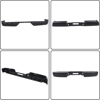 Black Steel Rear Bumper Face Bar for Nissan Titan XE 2007-2010 / S 2011-2015, NI1102152