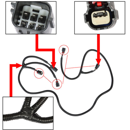 munirater Rear Park Assist Wire Harness Replacement for 09-19 RAM 1500 10-18 RAM 2500 3500 68031820AA