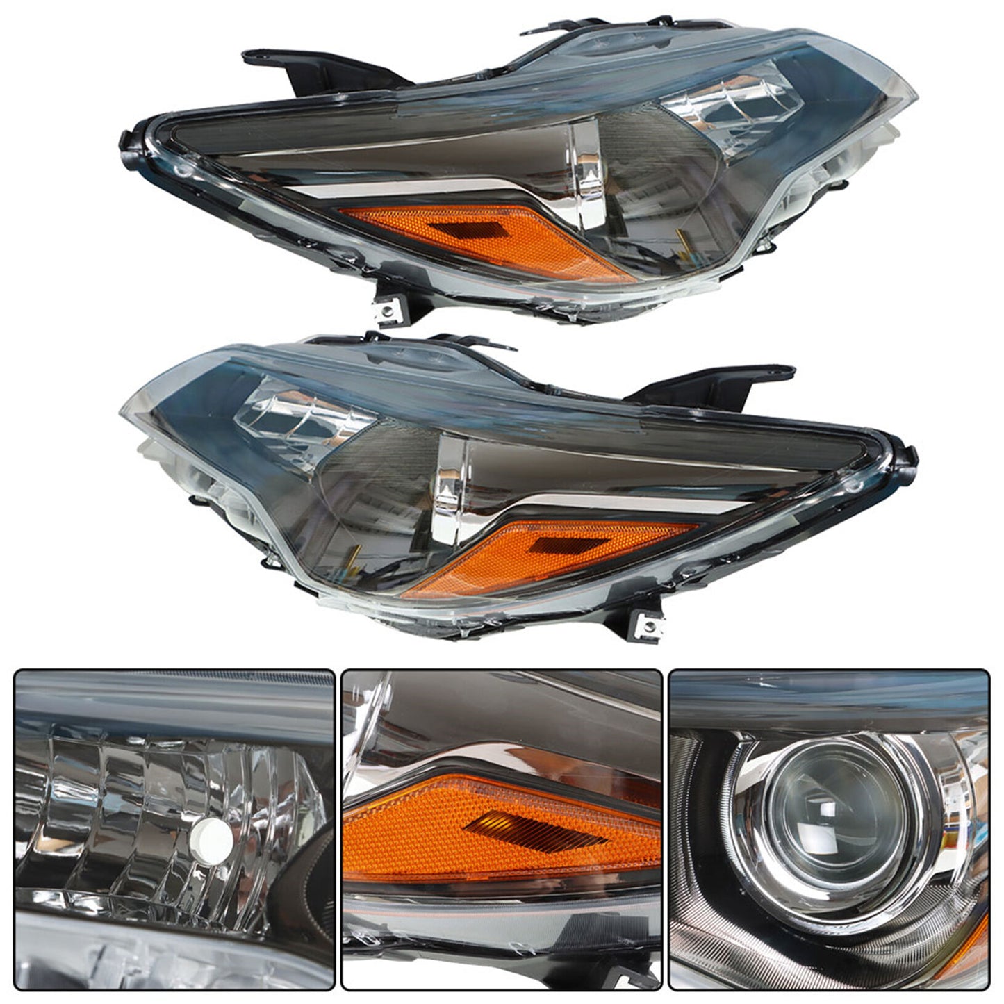 munirater 81150-06C70, 81110-06860 Left & Right Front Headlight Replacement for 2015 2016 2017 Camry Headlights Headlamps Driver & Passenger Side