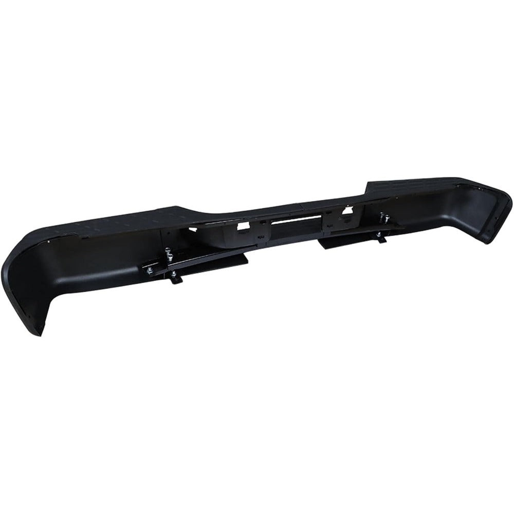 Black Rear Step Bumper Assembly for Chevrolet Silverado 1500 & GMC Sierra 1500 2007-2013, without Sensor Holes
