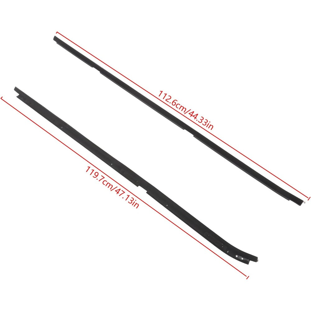 Window Weatherstrip Kit for 1982-1987 Buick Regal, 4-Piece, Black & Chrome