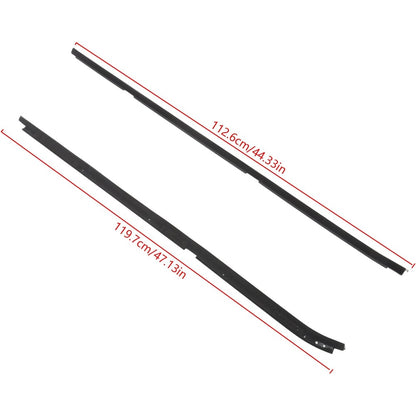Window Weatherstrip Kit for 1982-1987 Buick Regal, 4-Piece, Black & Chrome