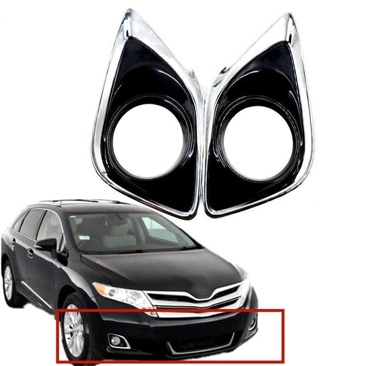 munirater 2-Pack Fog Light Cover w/Chrome Left and Right Side Replacement for 2013 14 15 2016 Venza | 1038183 | 1039183