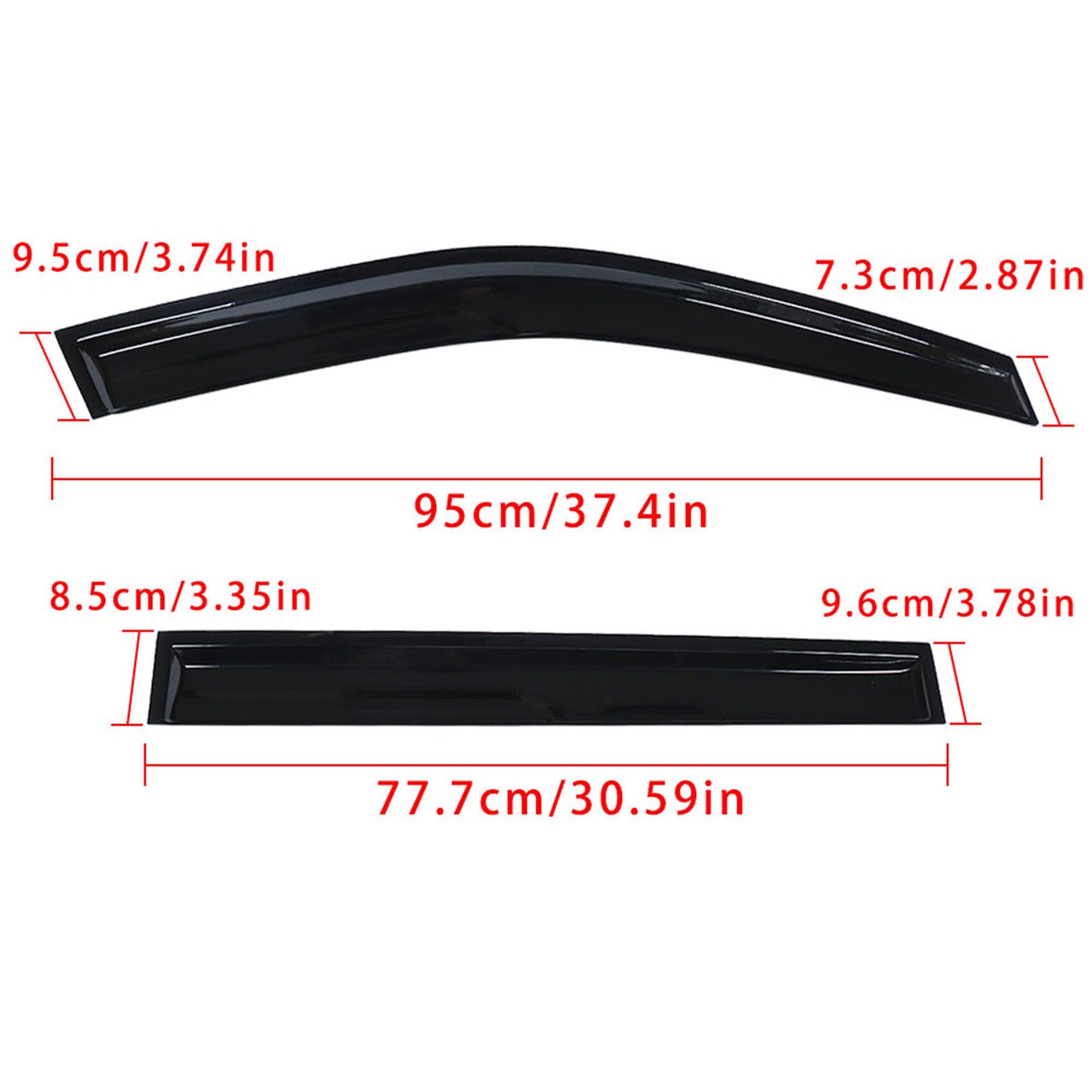 munirater 4PCS Side Window Visor Sun Deflector Rain Guard Vent Shade Black Replacement for 2017-2020 Jeep Compass