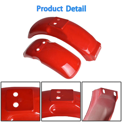 munirater Plastic Red Front & Rear Fender Wheel Splash Guard Cover Replacement for Honda Z50 Z50A Z50R 50CC Mini Trail