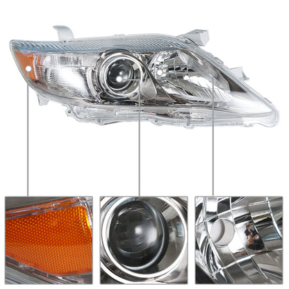 munirater Headlights For 2010-2011 Toyota Camry SE Halogen Clear Right+Left Side