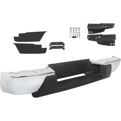 Chrome Steel Rear Step Bumper for Chevrolet Colorado & GMC Canyon 2004-2007, GM1103145