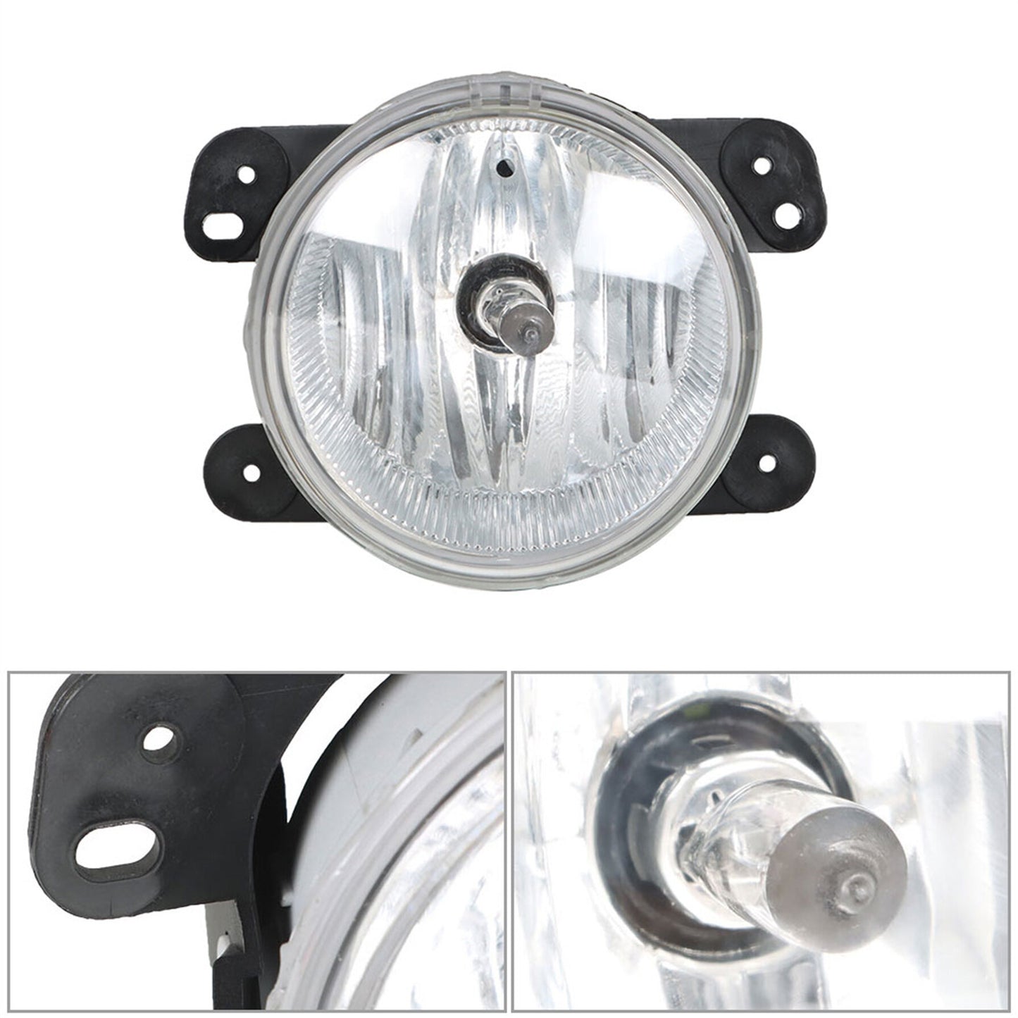 munirater 1 Pair of Clear Bumper Fog Lights Lamps Assembly + Bulbs + Switch Kit Replacement for 2011-2014 Dodge Charger