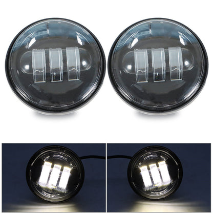 munirater 4.5In LED Passing Lights Black Fog Spot Lamp Replacement for 1993-1999 Dyna