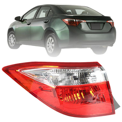 munirater Outer Body Left Tail Light Assembly Replacement for 2014-2016 Toyota Corolla OE-Style, Replaces Tail Light Rear Brake Lamp Driver Side