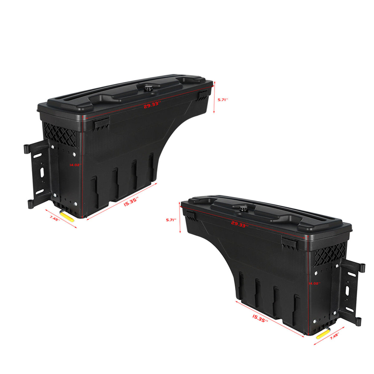 munirater Truck Bed Storage Box Tool Box Replacement for Toyota Tundra 2007-2020 Pickup Waterproof Rear Driver and Passenger Side 2-Pack Set