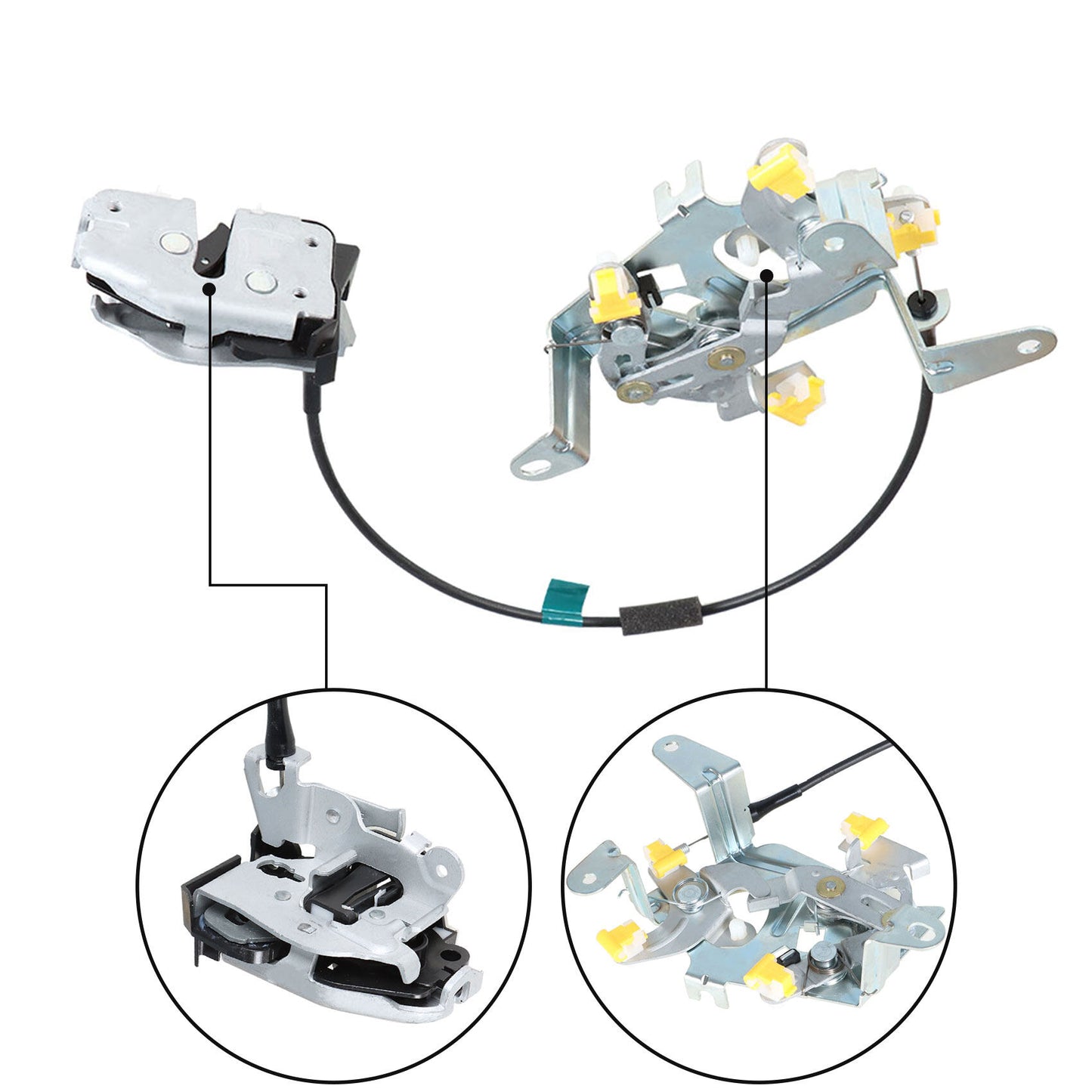 munirater Passenger Right Side Rear Door Lower Lock Latch Replacement for 1997-2003 F-150, 1997-1999 F-250 HD Super Duty Lobo Heritage 6L3Z18264A00C