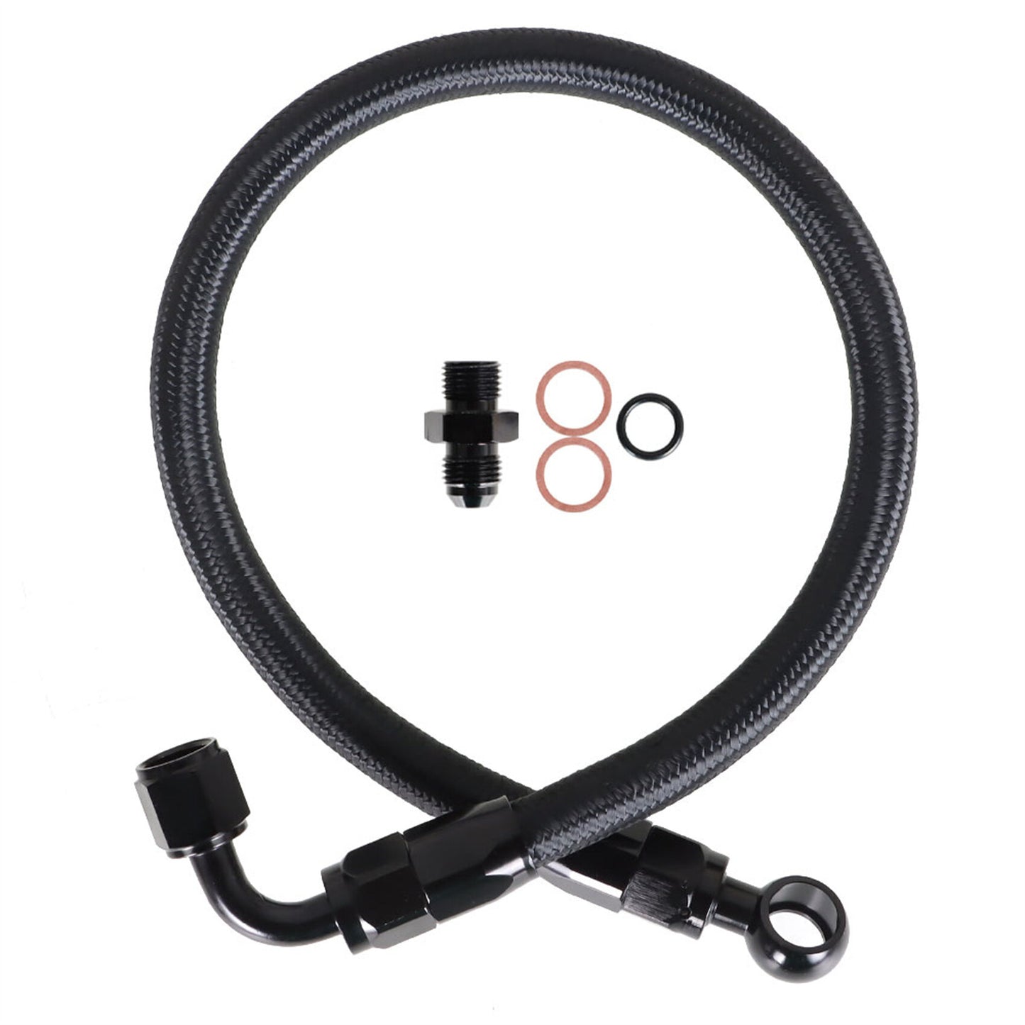 munirater Black Braid Fuel Line Replacement for Acura B/D Series D15 D16 B16B B16A B18C D16