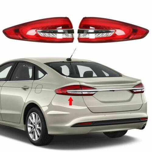 munirater Tail Light Assembly Clear Red LED Outer Right and Left Side Replacement for 2017-2020 Fusion