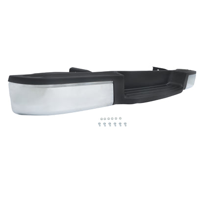 Rear Bumper Assembly Chrome Steel without Parking Aid Sensor Holes Replacement for NV1500 2012-2021 Replacement for NV2500 2012-2021 Replacement for NI1102158