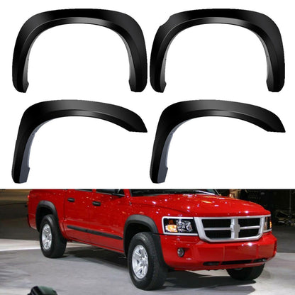 4PCS Wheel Fender Flares Factory Style Black Front and Rear Replacement for 2005-2011 Dakota