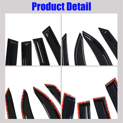 munirater Side Window Visor Vent Rain Guard Deflector Replacement for 1998-2002 Toyota Corolla Sedan