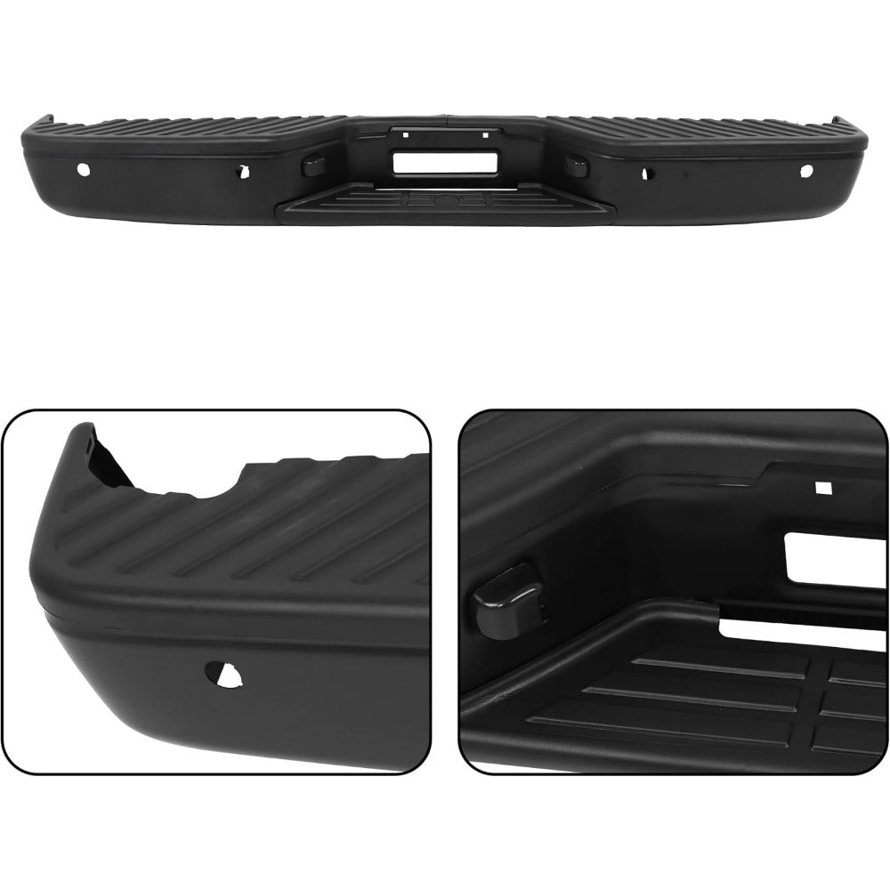 Black Steel Rear Step Bumper for Nissan Titan 2004-2015, NI1103110