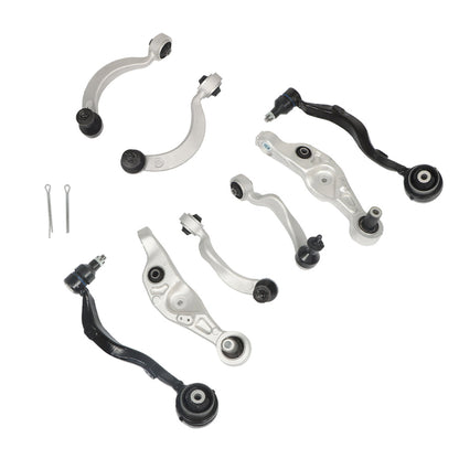 munirater 8-Pack Front Upper Lower Control Arm w/Bushings Kit Replacement for Lexus LS460 2007-2017