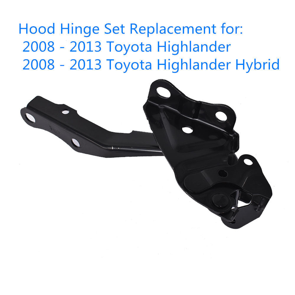 munirater 2PCS Set Front Hood Hinge Replacement for 2008 2009 2010 2011 2012 2013 Highlander TO1236184 TO1236183