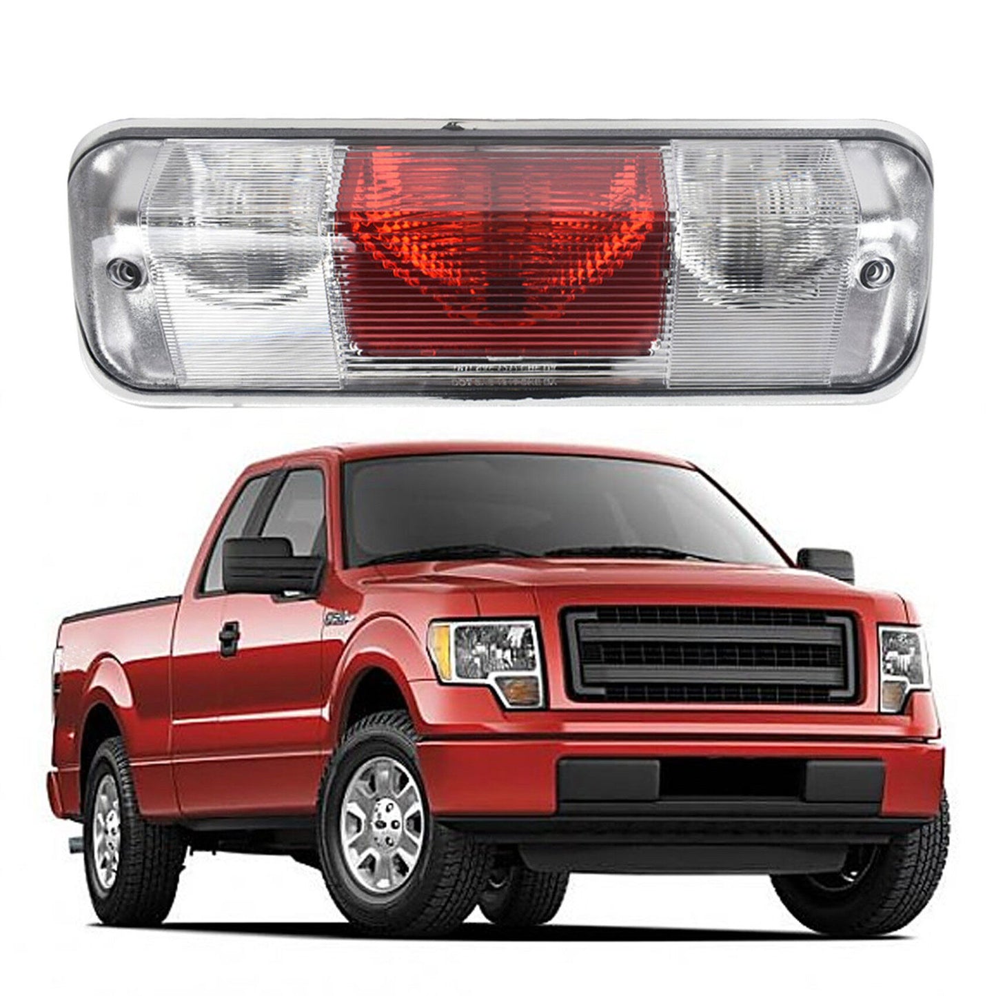 munirater 3rd Third Brake Light Lamp High Mount Stop Tail Light Rear Center Rear Center Replacement for 2004-2008 F150 7L3Z13A613B, 923-237