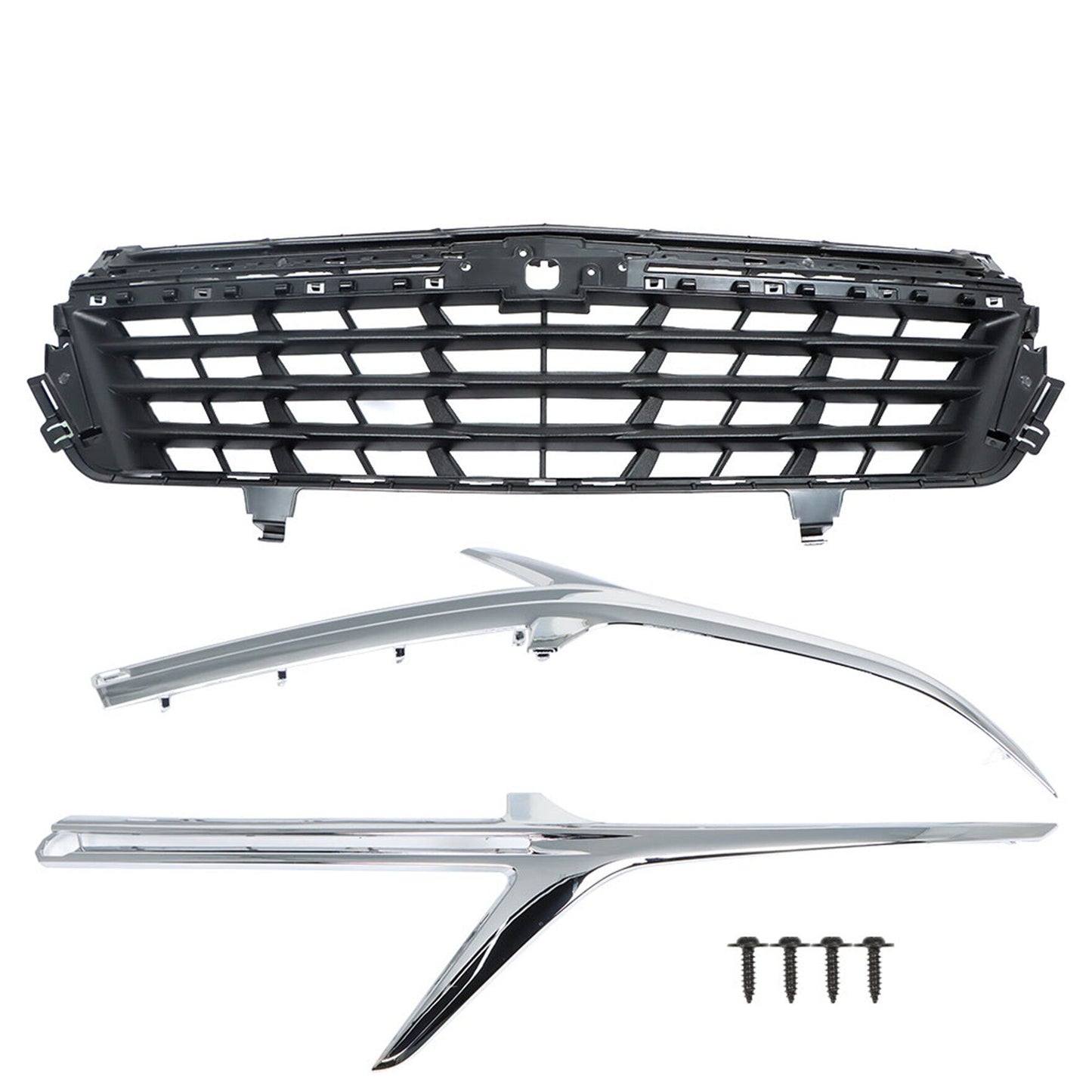 munirater Front Bumper Grille Chrome Plastic Assembly Replacement for 2022 2023 Equinox Sport Utility 4-Door