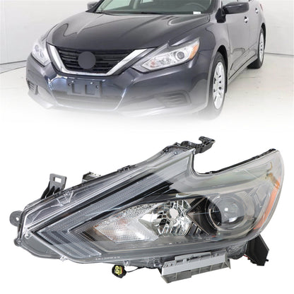 munirater Headlights Headlamps For 2016-2018 Nissan Altima Black Housing Driver Left Side