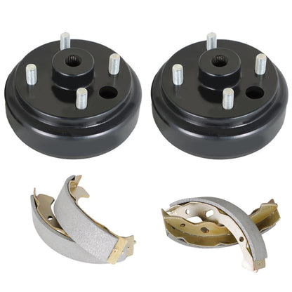 munirater Golf Cart Brake Hub Drums Brake Shoe 19186G1 70794G01 70795G01 Replacement for 1996+ TXT Electric/Gas Models