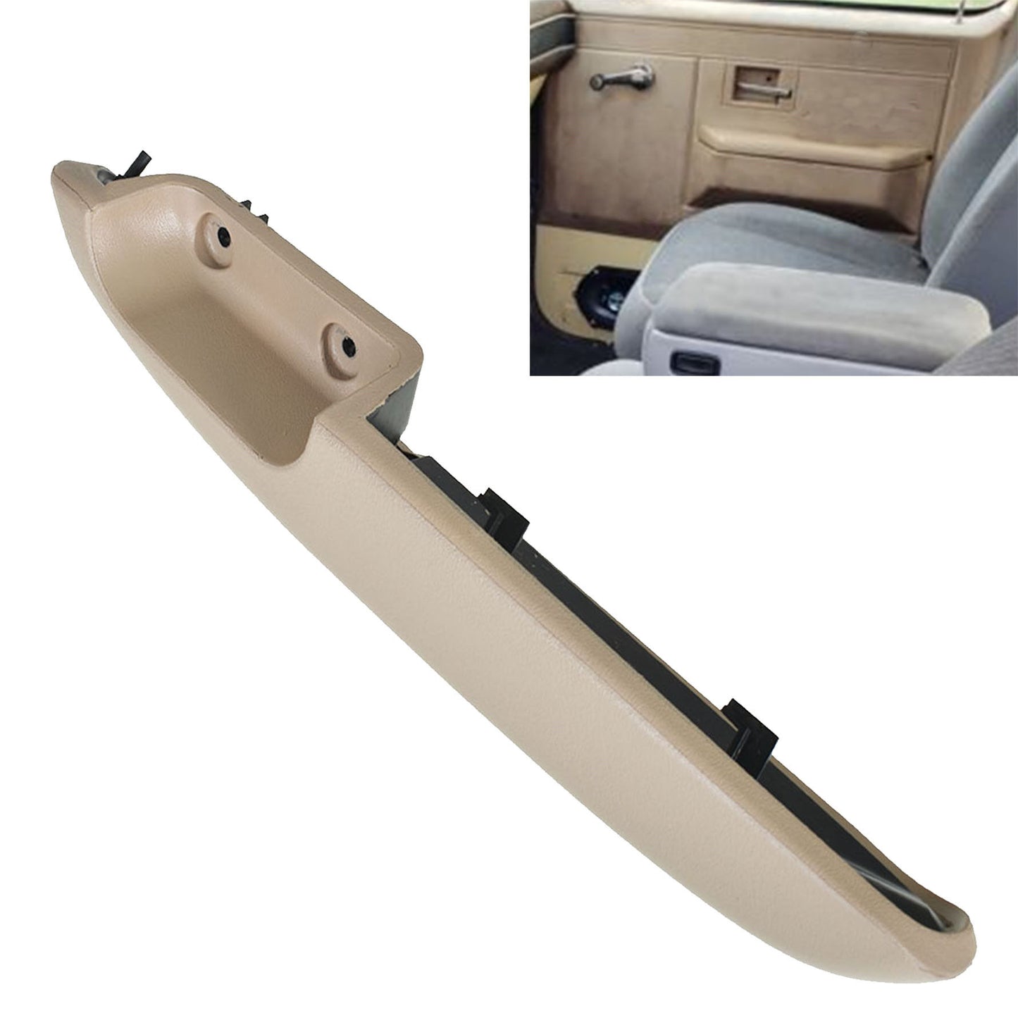 munirater Car Front Right Interior Door Armrest Beige Replacement for 1995-2002 C/K Series Truck Tahoe Yukon 15999136