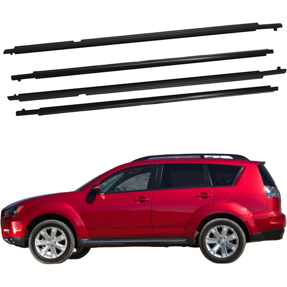 ABS Window Weatherstrip Molding Kit for 2008-2010 Toyota Highlander, 4-Piece