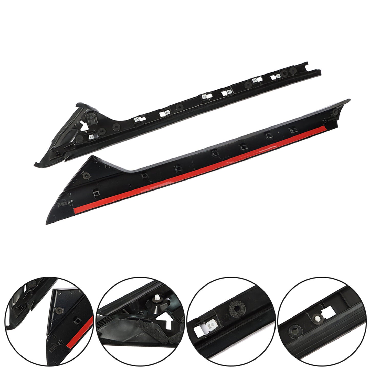 munirater 2 Pcs Windshield Left Side A-Pillar Molding Trim Replacement for 2011-2019 Explorer 926-450 BB5Z7803137AA BB5Z-7803137-AB BB5Z7803137BA BB5Z7803145AA