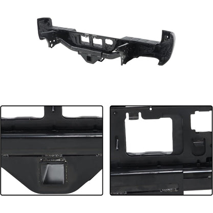 Black Steel Rear Step Bumper for Toyota Tacoma 2016-2023, TO1103134