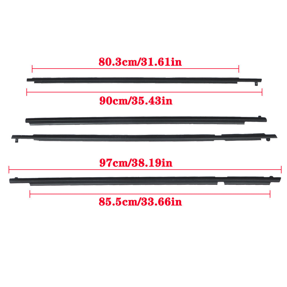 Rubber Window Weatherstrip Kit for 2006-2008 Toyota RAV4, 4-Piece