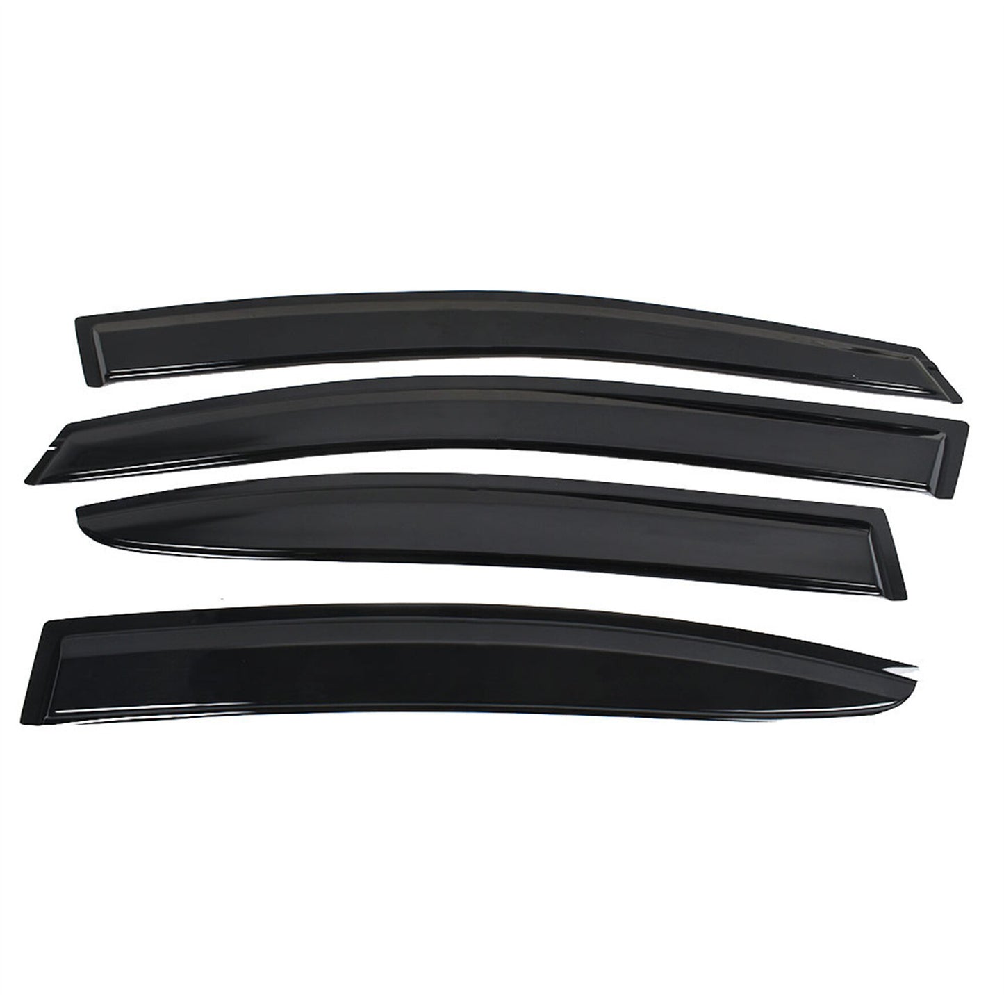 munirater Black Side Window Visor Vent Rain Guard Deflector Replacement for 2015-2019 Subaru WRX STI JDM Style