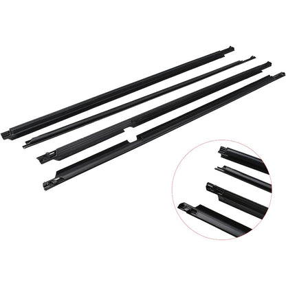 Black Window Weatherstrip Kit for 2009-2012 Toyota Corolla, 4-Piece, 75710-02210