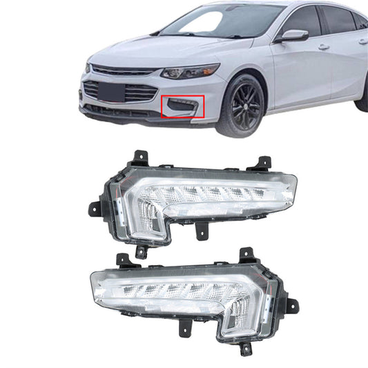 munirater 2-Pack Bumper LED Front Fog Lights Daytime Running Lights Left and Right Side Replacement for 2016-2018 Malibu