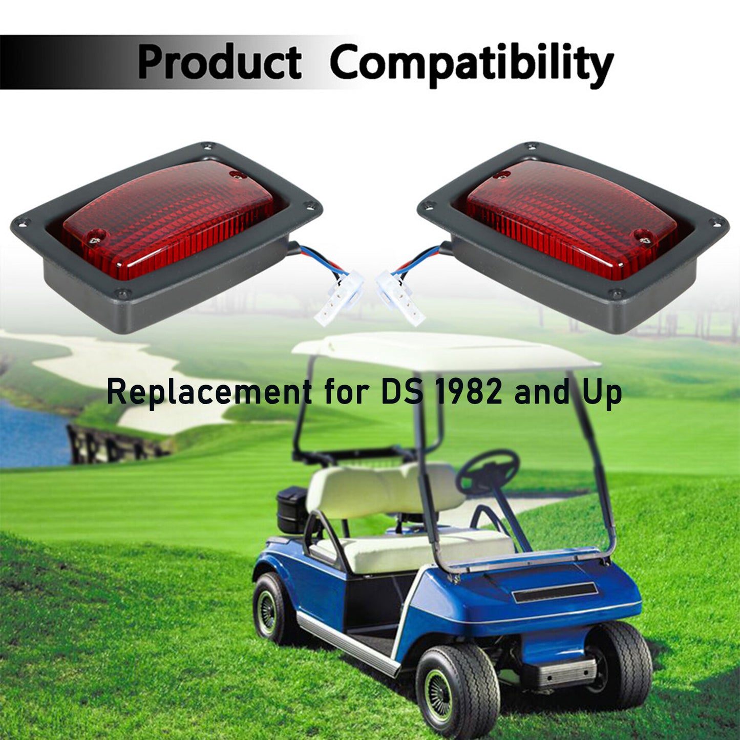 munirater 2 - Pack Golf Cart LED Rear Tail Light Replacement for Club Car DS 1982 - Up Golf Cart Models 1017035