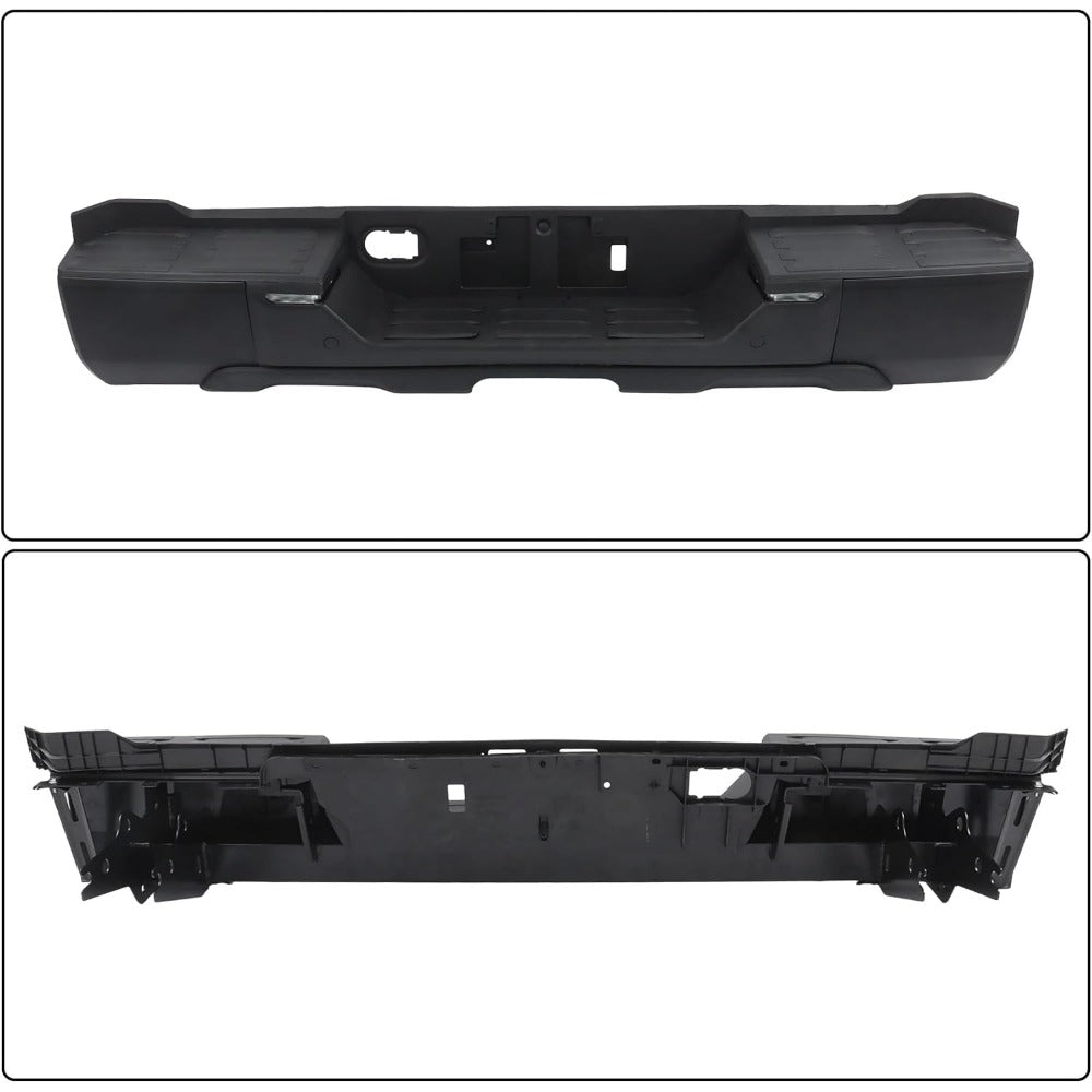 Black Rear Step Bumper for Toyota Tundra 2022-2024, without Sensor Holes, TO1103139