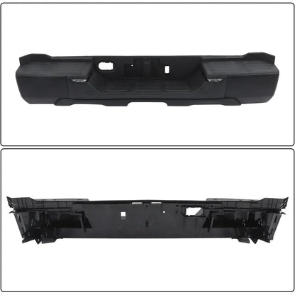 Black Rear Step Bumper for Toyota Tundra 2022-2024, without Sensor Holes, TO1103139