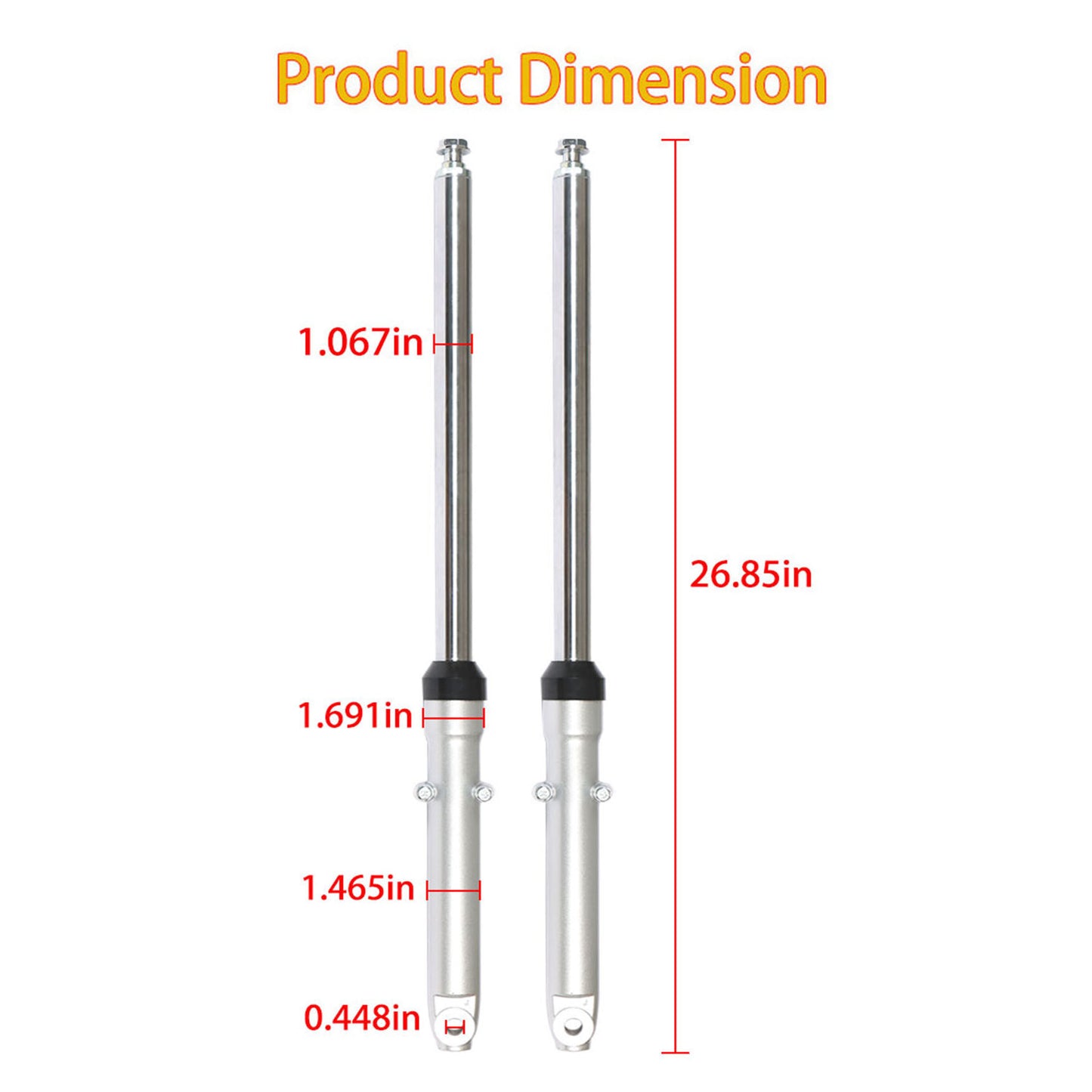 munirater 27in Front Fork Tubes Shocks Absorber Replacement for CG125 CT90 CT110 Trail