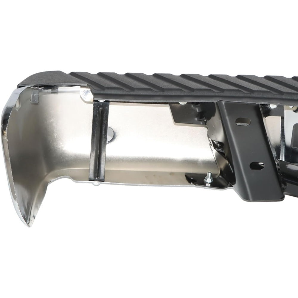 Chrome Rear Step Bumper Assembly for Ford F-150 2009-2014, with Sensor Holes