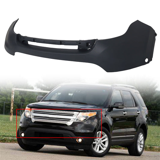 munirater Primed Front Bumper Cover with Park Assist Holes Replacement for 2011 2012 2013 2014 2015 Explorer 12160330 BB5Z17D957BPTM FO1014108