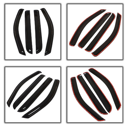 munirater Side Window Visor Vent Sun Rain Guard Deflector Replacement for 2005-2008 F-150 Crew Cab Pickup 4-Door
