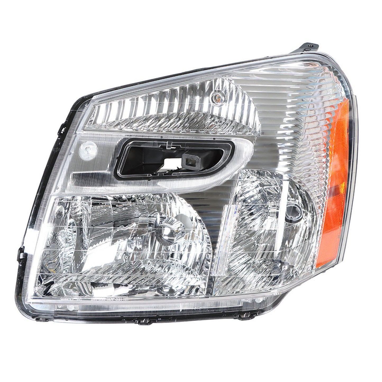 munirater Headlight Assembly Chrome Housing Driver Side Headlamp Replacement for 2005-2009 Equinox with Amber Corner 15888058 GM2502254