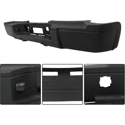Black Rear Bumper Assembly for Chevrolet Silverado & GMC Sierra 2500 HD / 3500 HD 2011-2014, without Sensor Holes