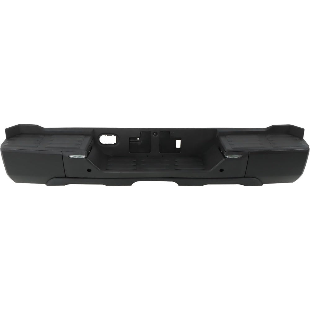 Black Rear Step Bumper for Toyota Tundra 2022-2024, with Sensor Holes, without Tow Hitch, TO1103140