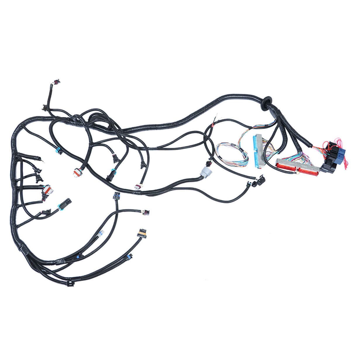 munirater Standalone Wiring Harness with Mechanical Throttle Body and 4L60E (DBC) Replacement for 4.8 5.3 6.0 GM LS Swap Vortec 1999-2003